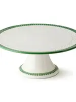 Certified International Le Jardin Embossed Rattan Footed Cake Plate