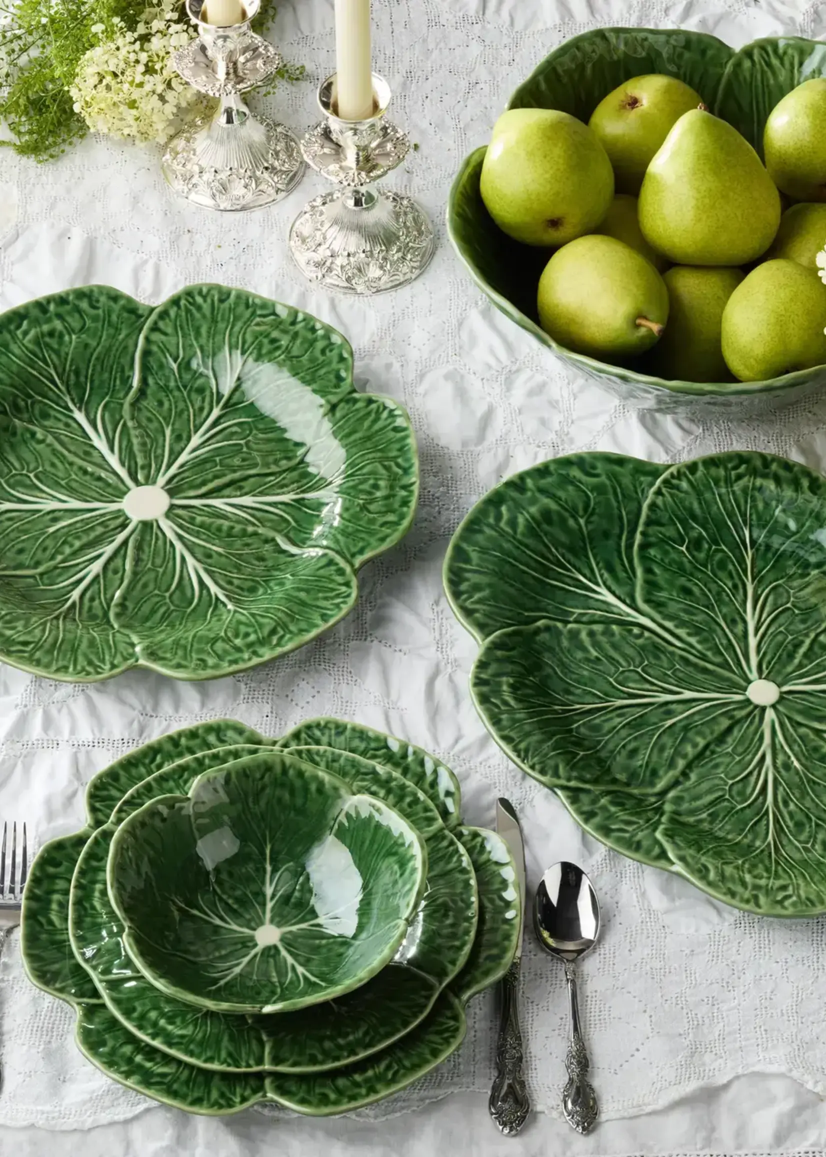 Certified International Le Jardin Cabbage 3-D Round Platter 13in |  #38076