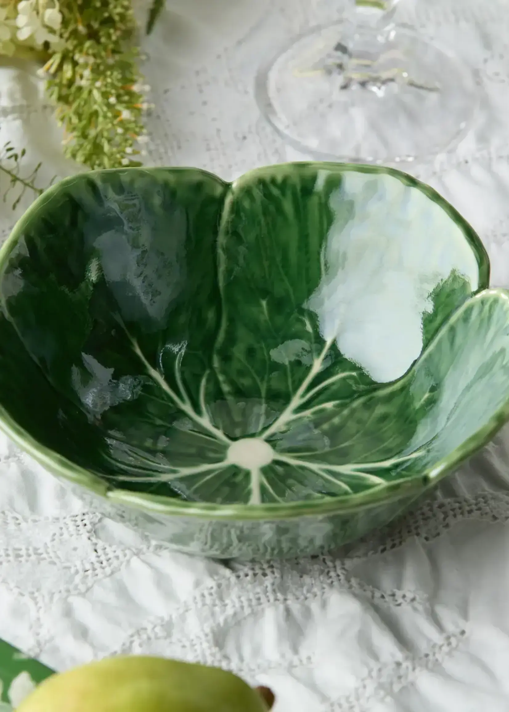 Certified International Le Jardin Cabbage 3-D Cereal Bowl 7x7x2.5 16 oz | - #38074