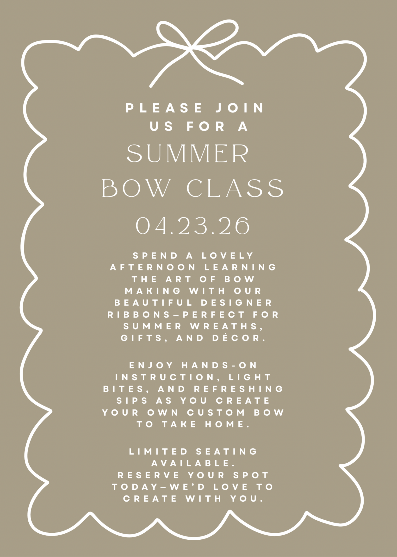 Events April Bow Class