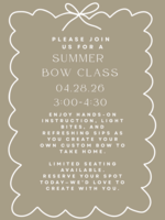 Events 2nd April Bow Class