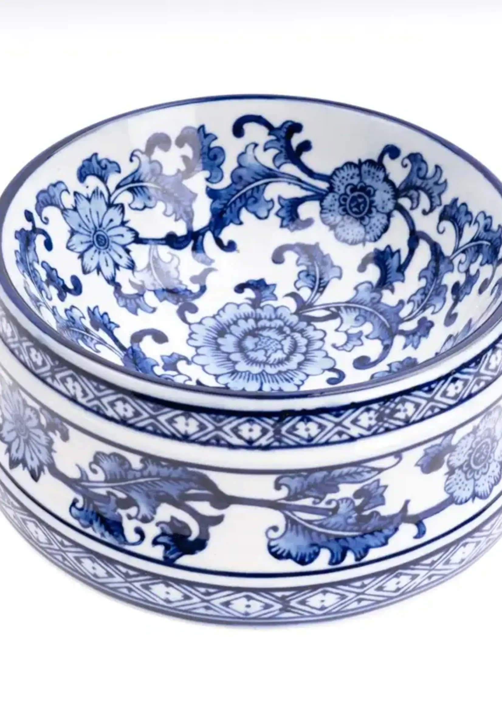 8 Oak Lane Large Dog Bowl | Blue Chinoiserie