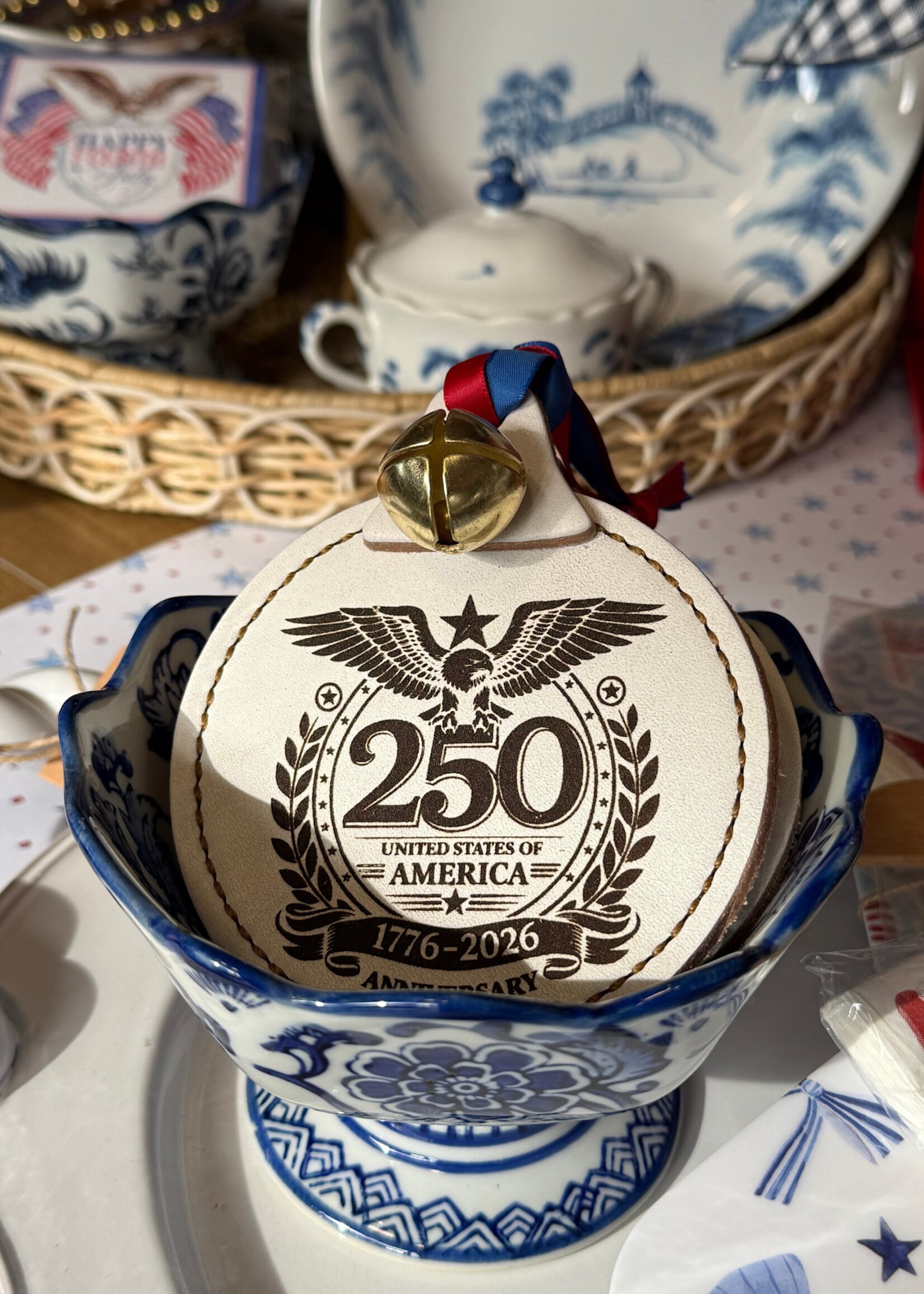 BELSNICKEL 250th Eagle Ornament-White