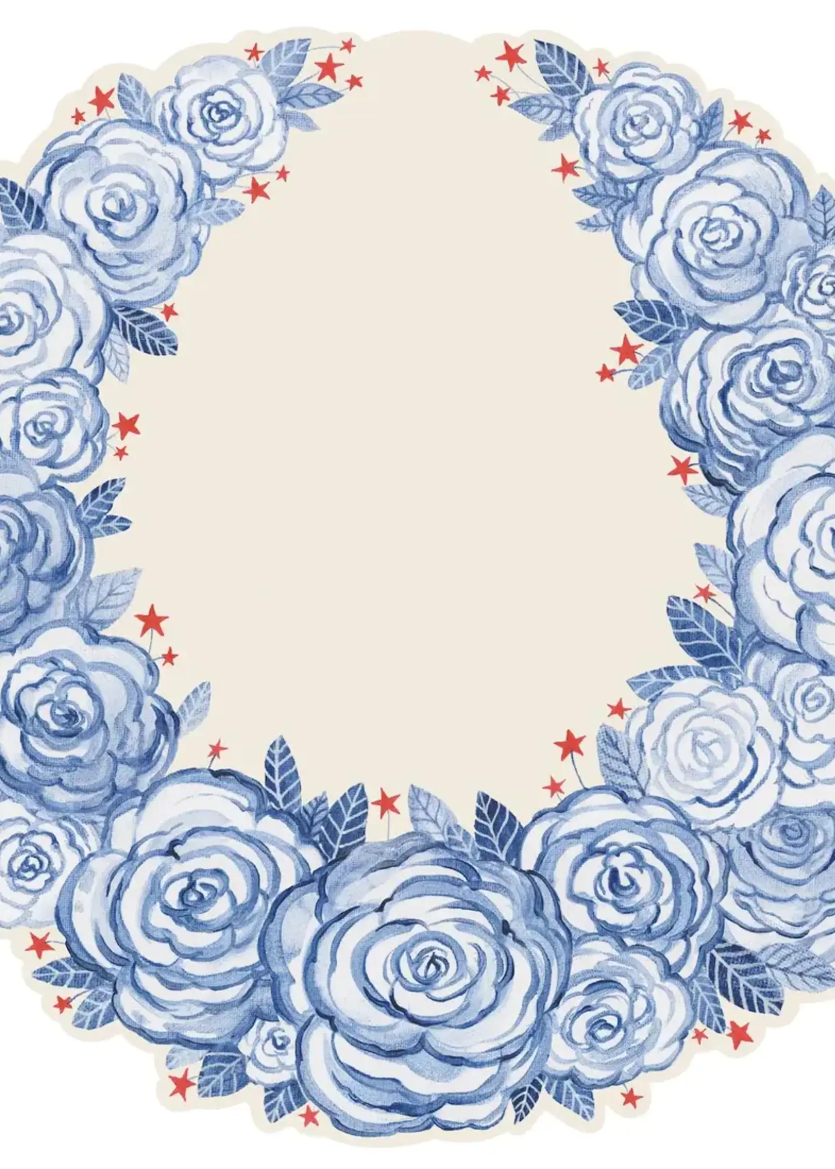 Hester & Cook Hester & Cook  - Die-cut American Floral Wreath Placemat - 12 Sheets - KP1816EF