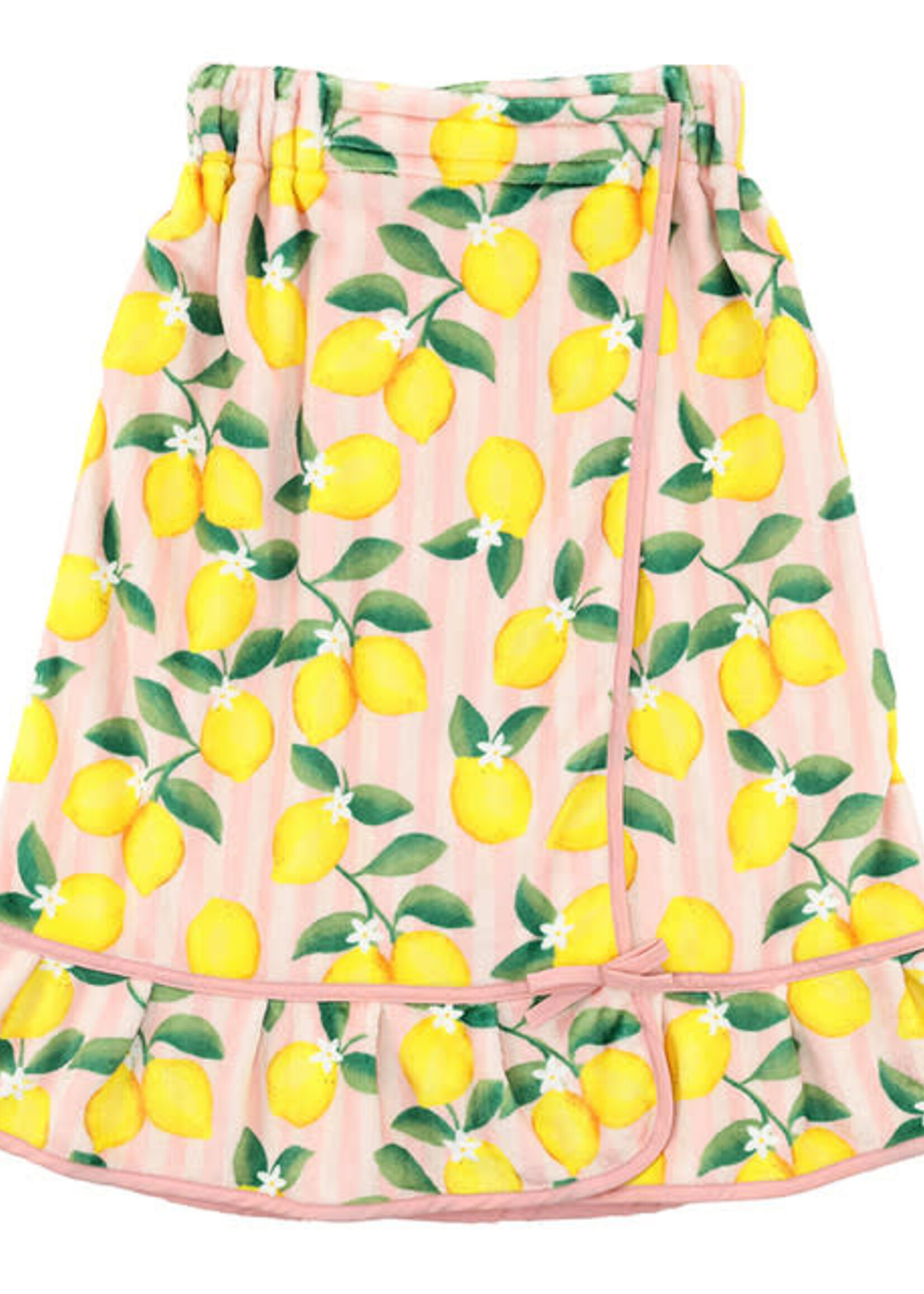 BELLA SLEEP + SPA Spa Wrap- Pink Stripes + Lemons