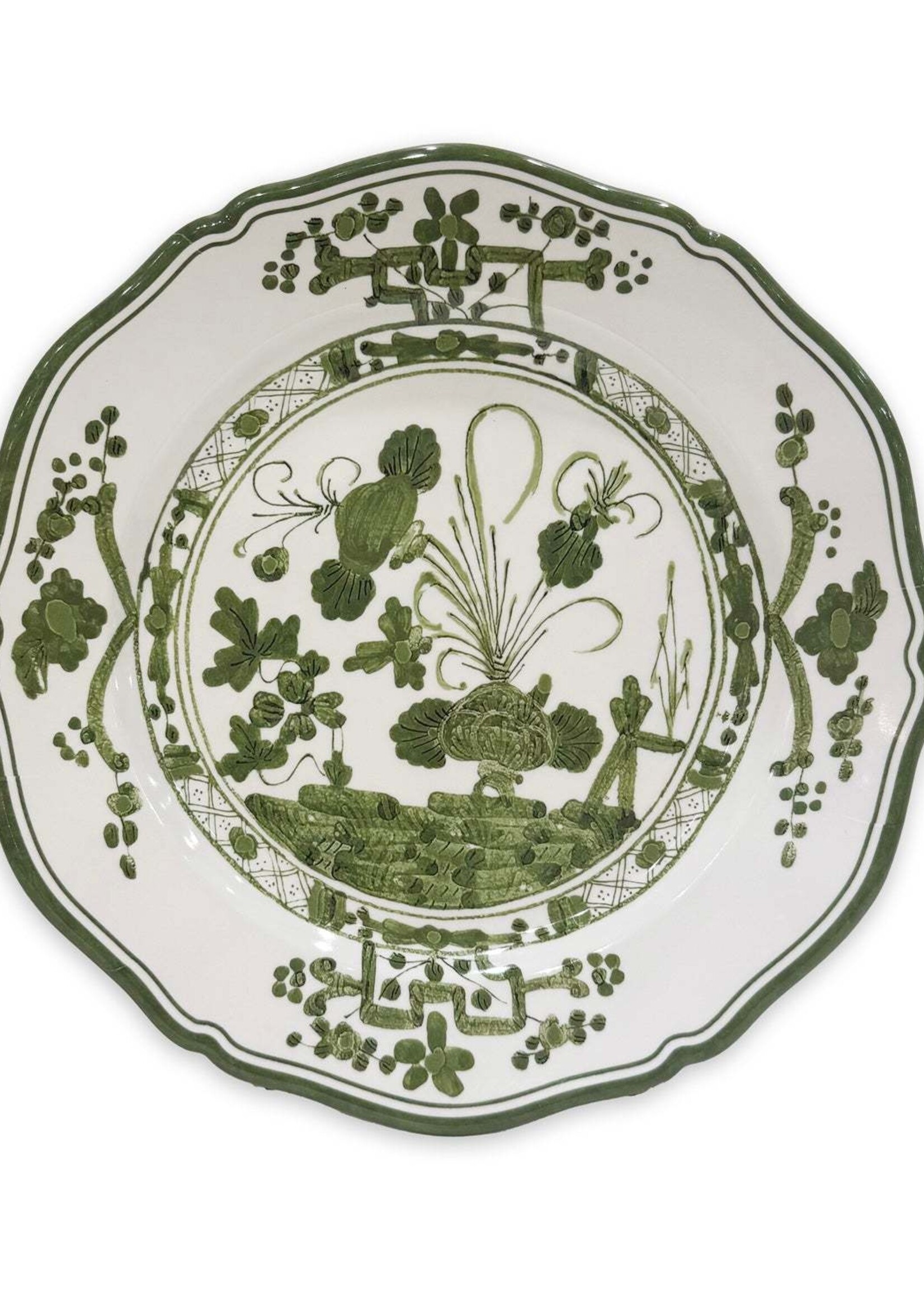Beatriz Ball 3418 VIDA Faenza 9" Salad Plate WHITE & GREEN
