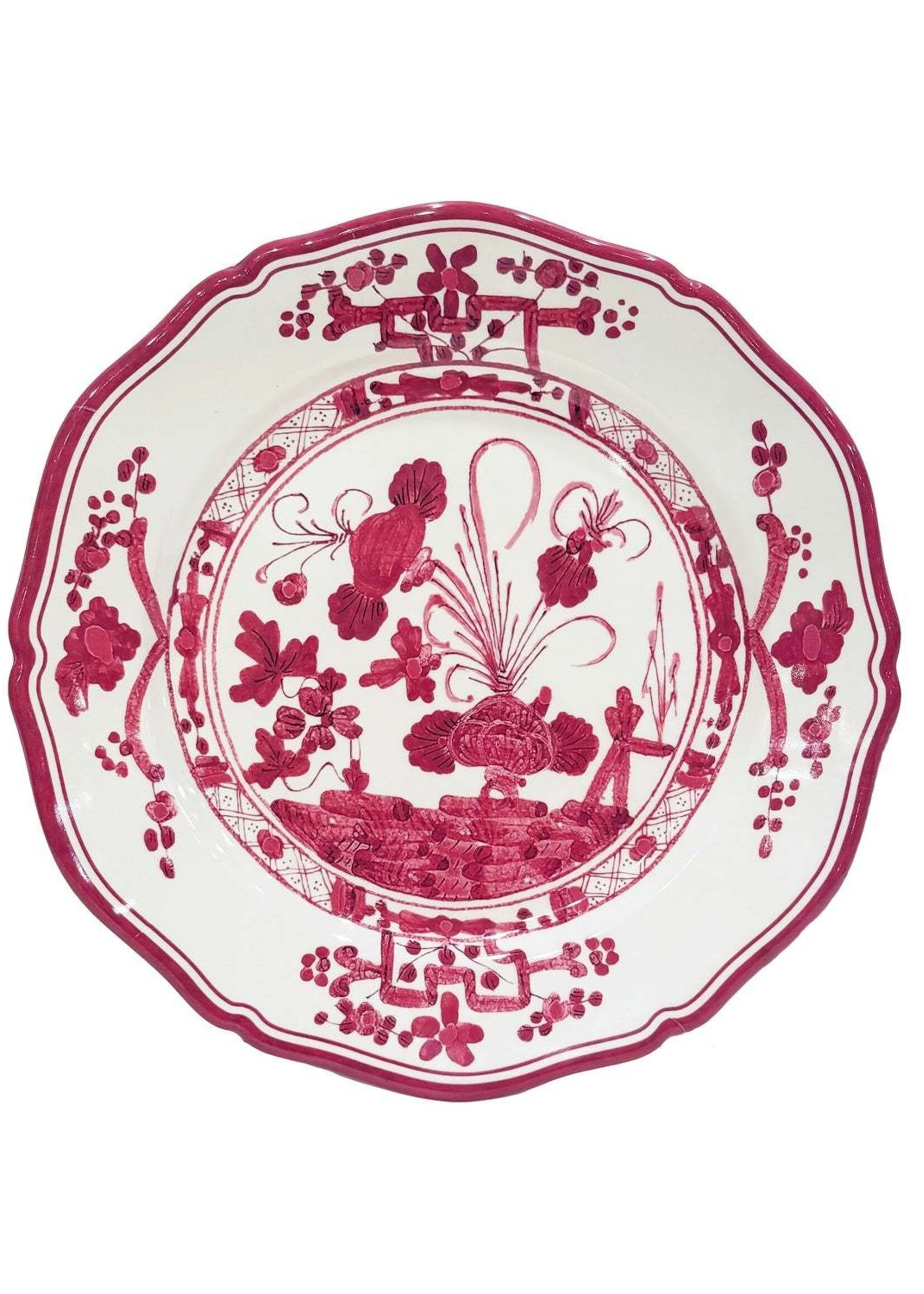 Beatriz Ball 3418 VIDA Faenza 9" Salad Plate DEEP PINK & WHITE