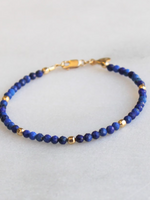 The Silver Wren Beaded Lapis Bracelet | 6.5 inch + 1.0 inch extender