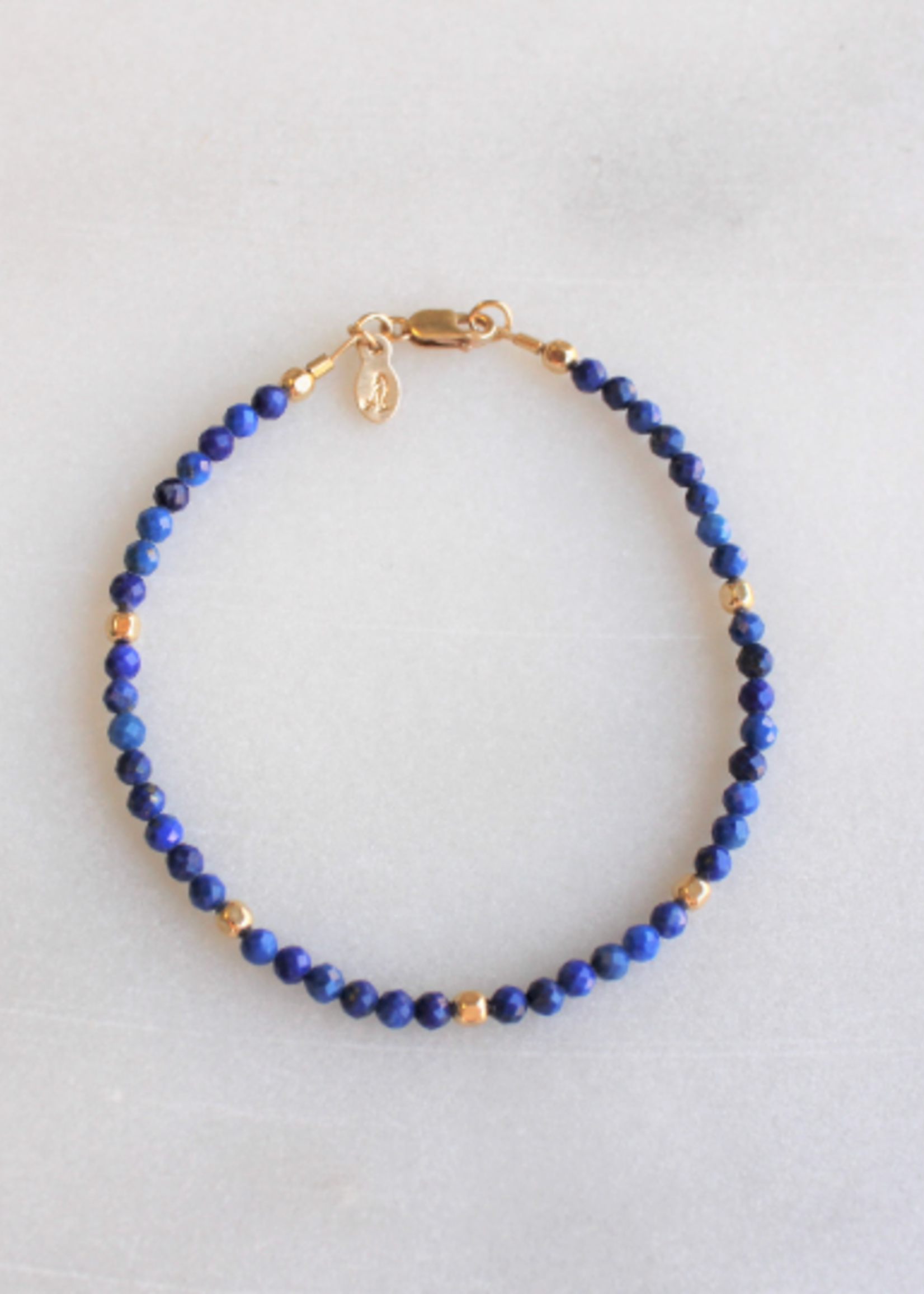 The Silver Wren Beaded Lapis Bracelet | 6.5 inch + 1.0 inch extender