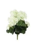 Select Artificials Geranium Bush UV White  6147-W