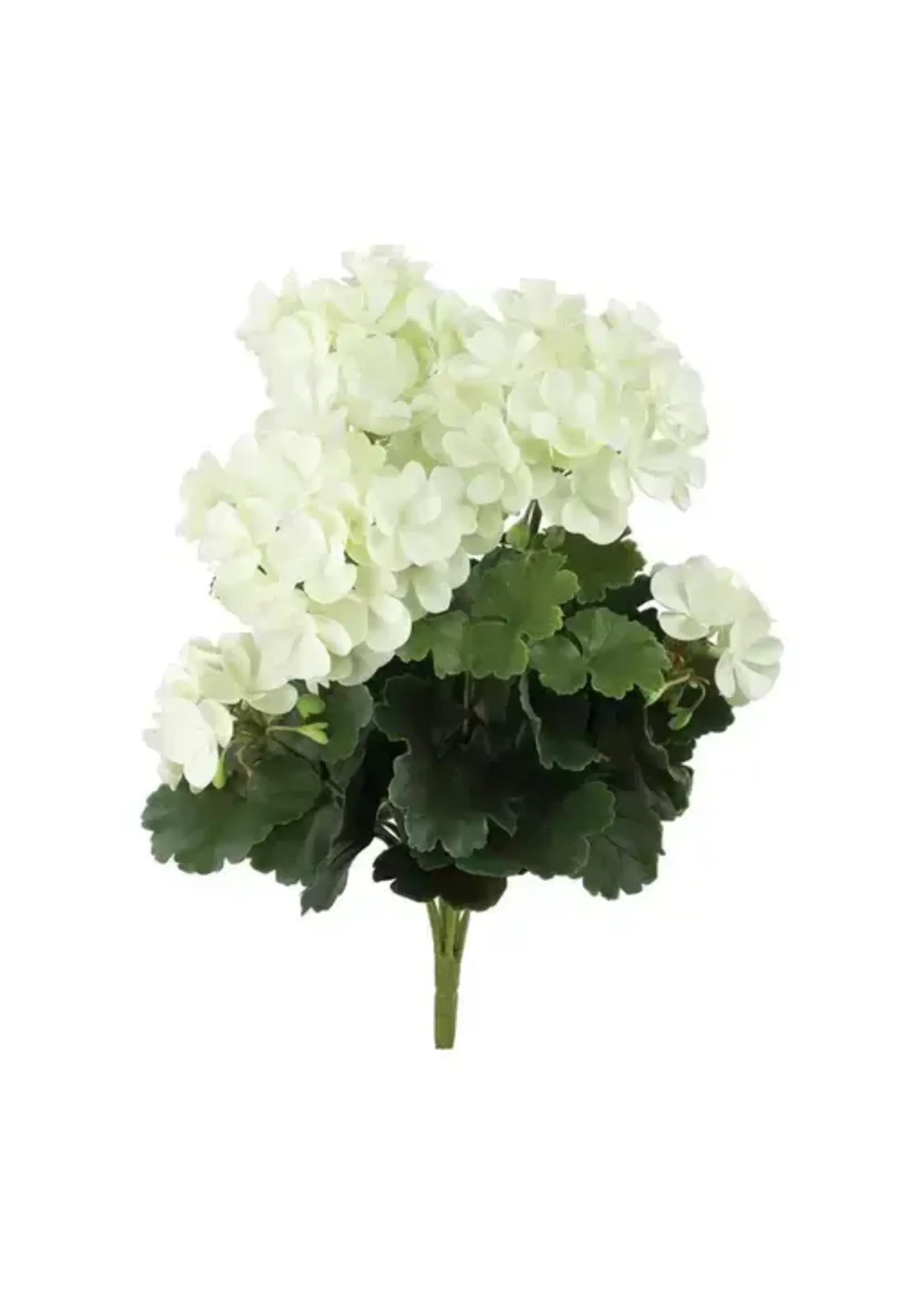 Select Artificials Geranium Bush UV White  6147-W