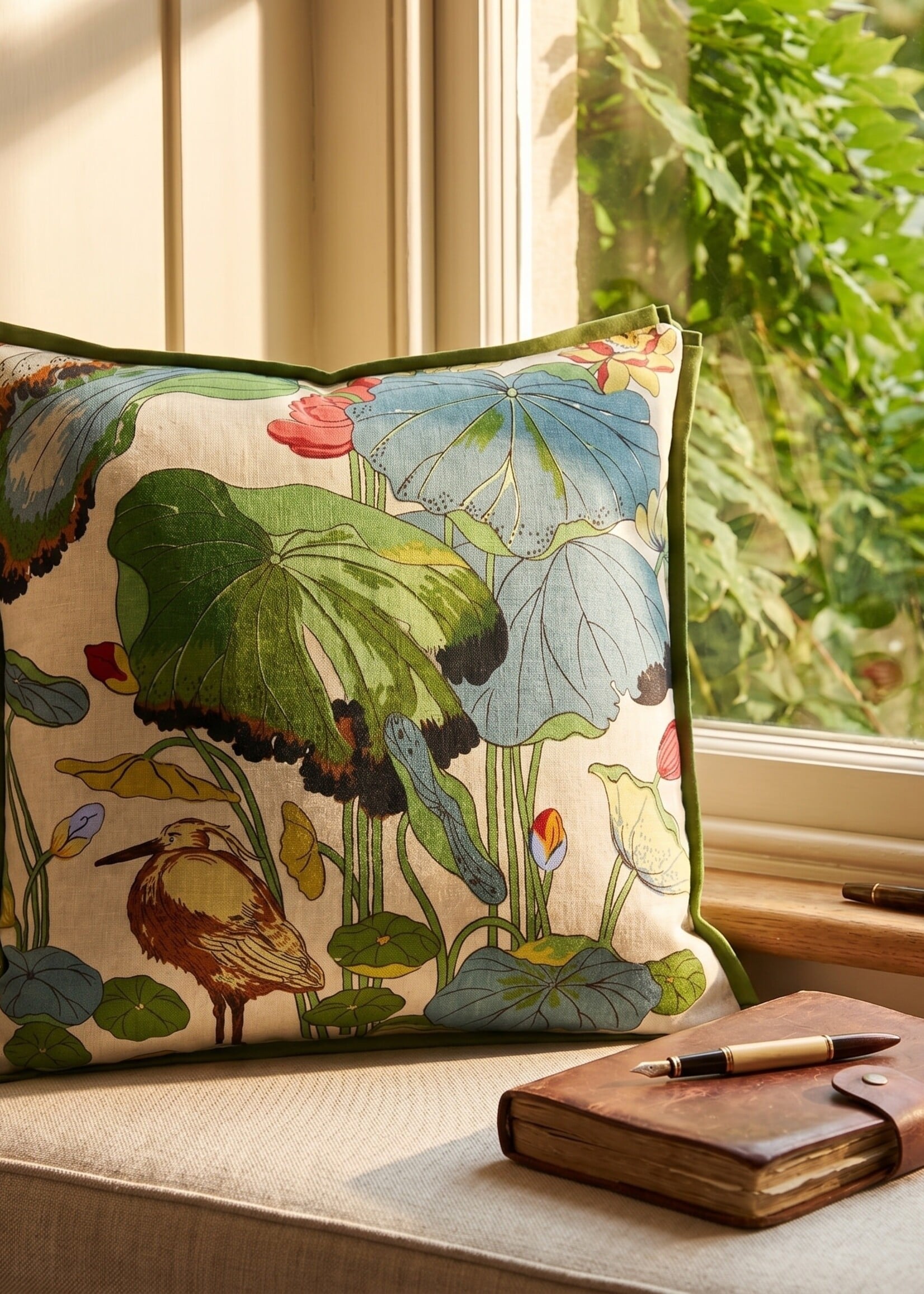Signature Pillows T02525 BAKER NYMPHEUS PISTACHIO 24