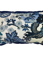 Signature Pillows SCHUMACHER CHIANG MAI DRAGON CHINA BLUE 16X24