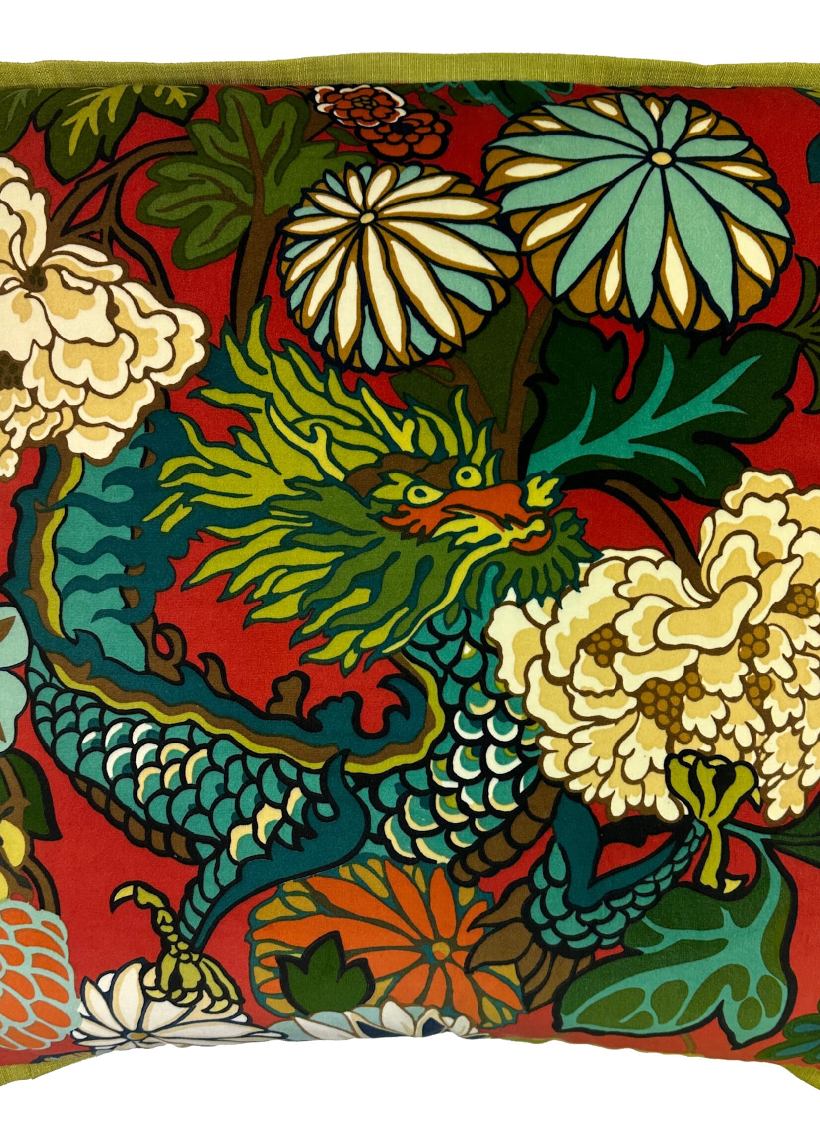 Signature Pillows SCHUMACHER CHIANG MAI DRAGON VELVET LACQUER 2