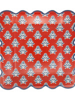 My Minds Eye HAM1243 - Red Block Floral Paper Plate - 9"