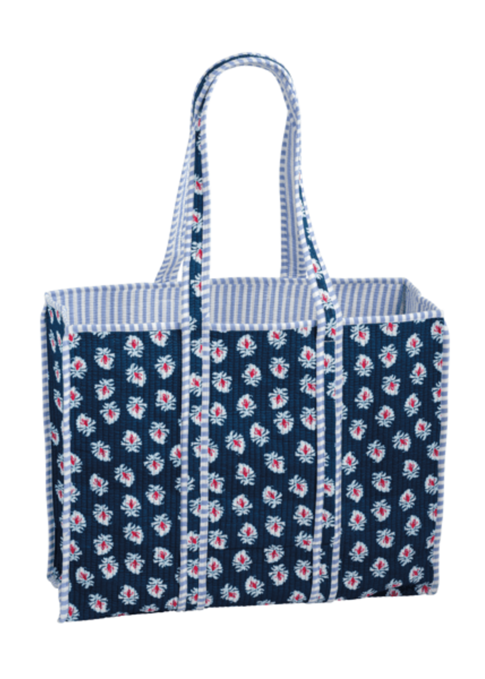 Mud Pie 82160094 AMERICANA BLOCK PRINT TOTE