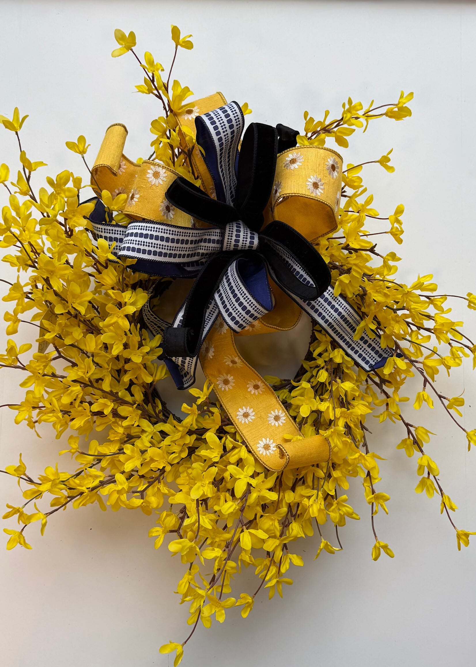 handcrafted floral Handcrafted Yellow Floral Wreath