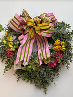 handcrafted floral Handcrafted Eucalyptus and Floral Wreath w/ Bow