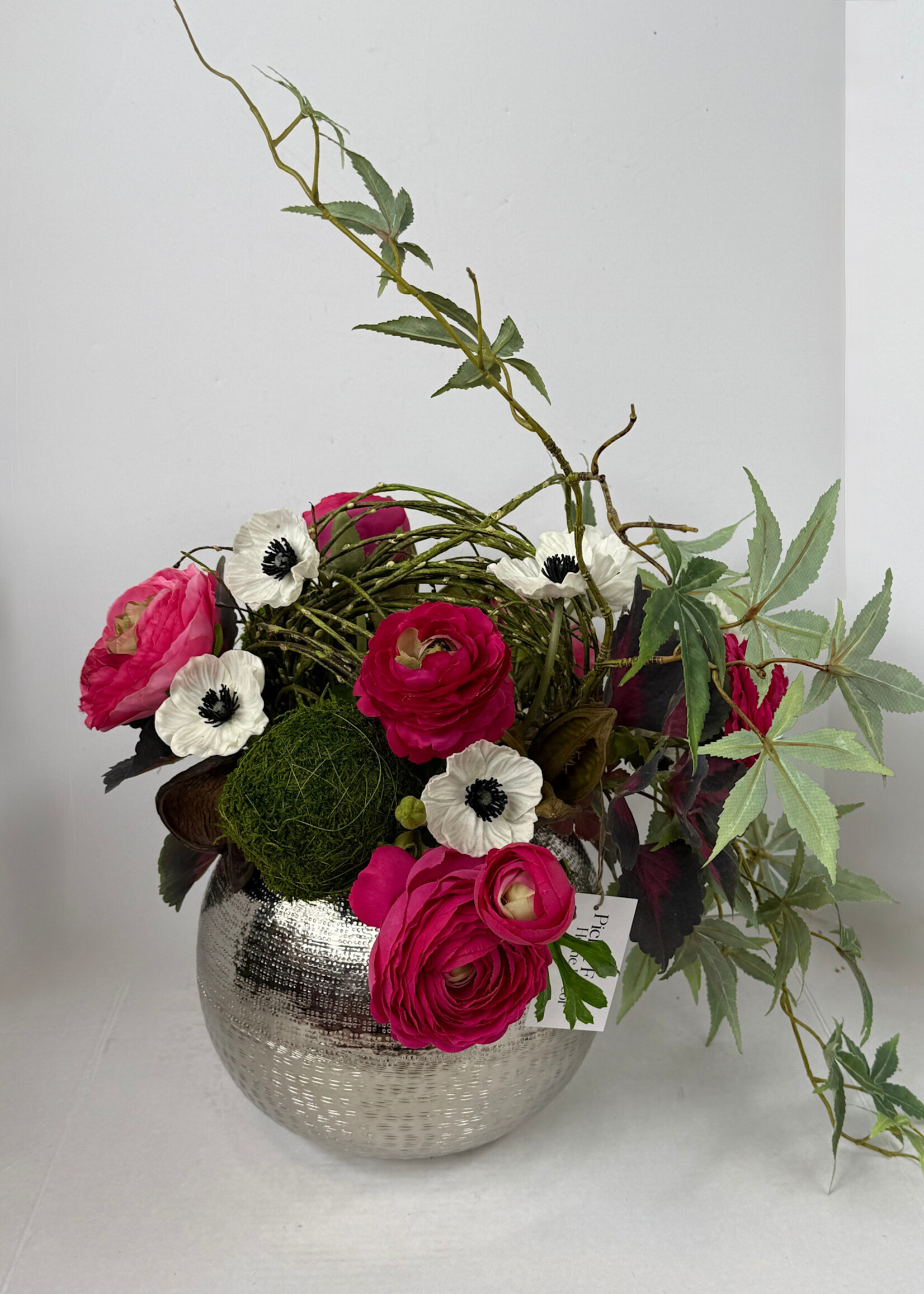 handcrafted floral Modern Botanical Pink Floral Arrangement