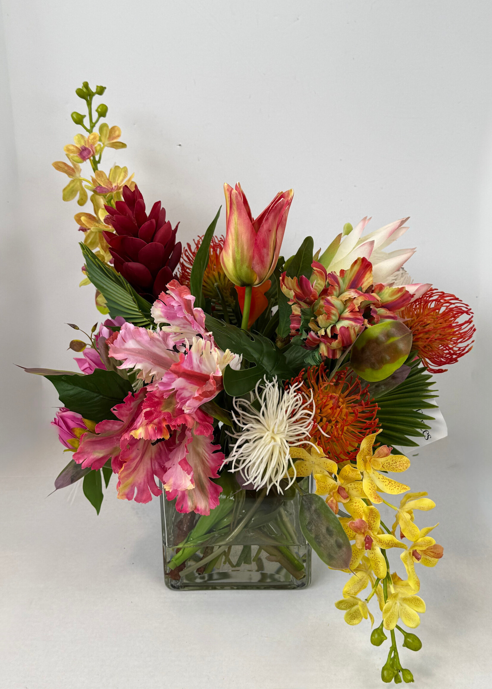handcrafted floral Tropical Paradise Silk Floral Arrangement