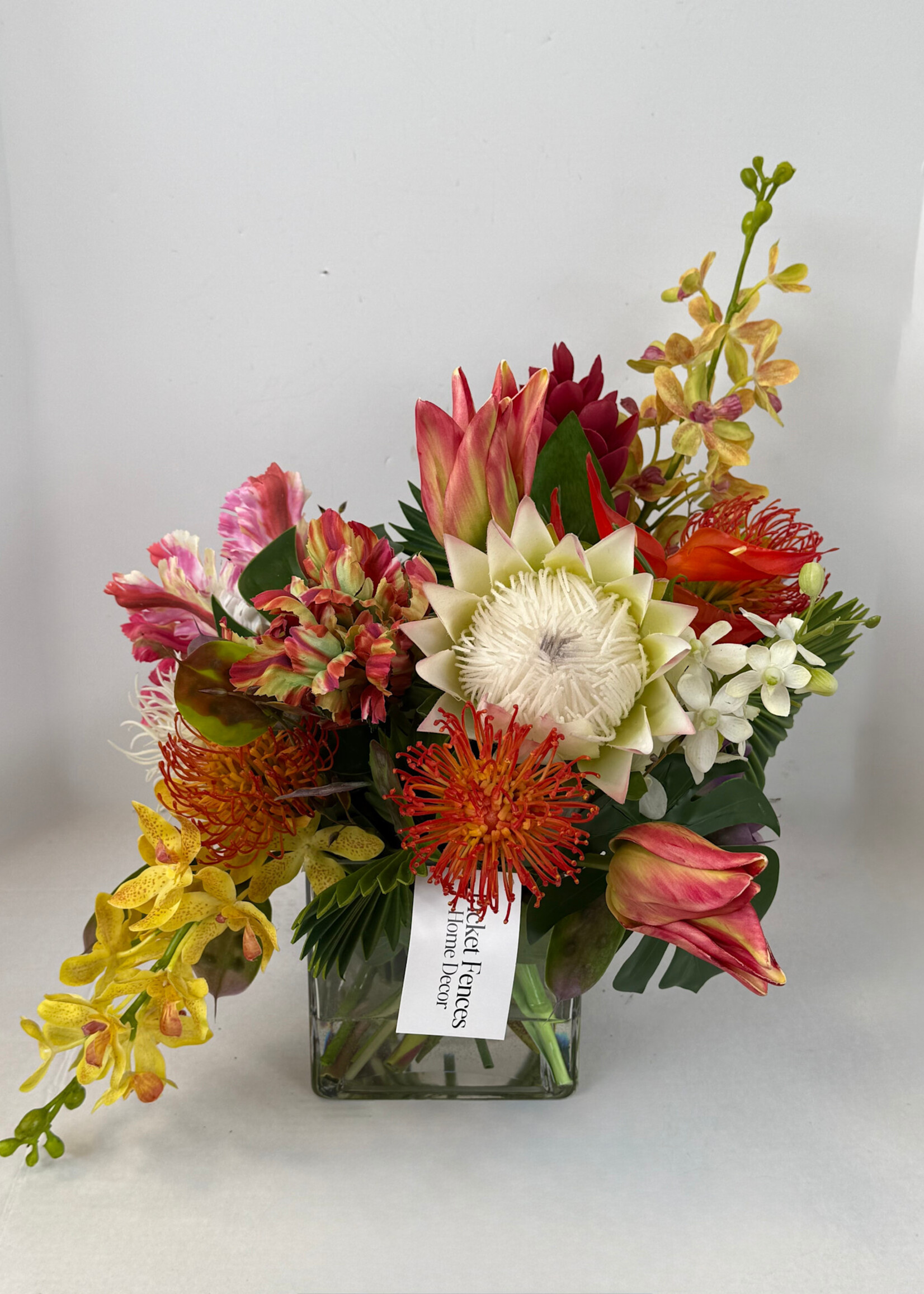 handcrafted floral Tropical Paradise Silk Floral Arrangement