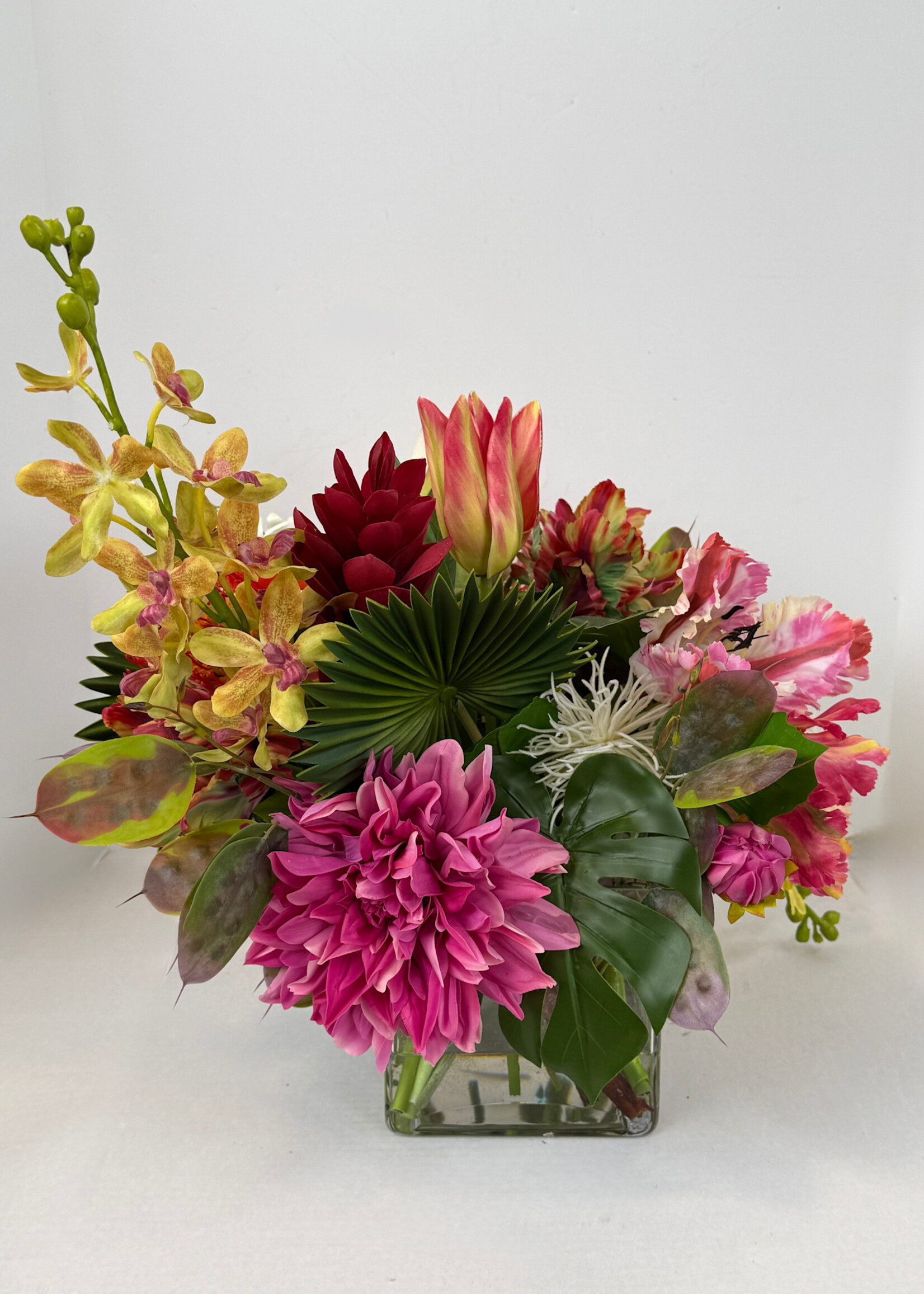 handcrafted floral Tropical Paradise Silk Floral Arrangement