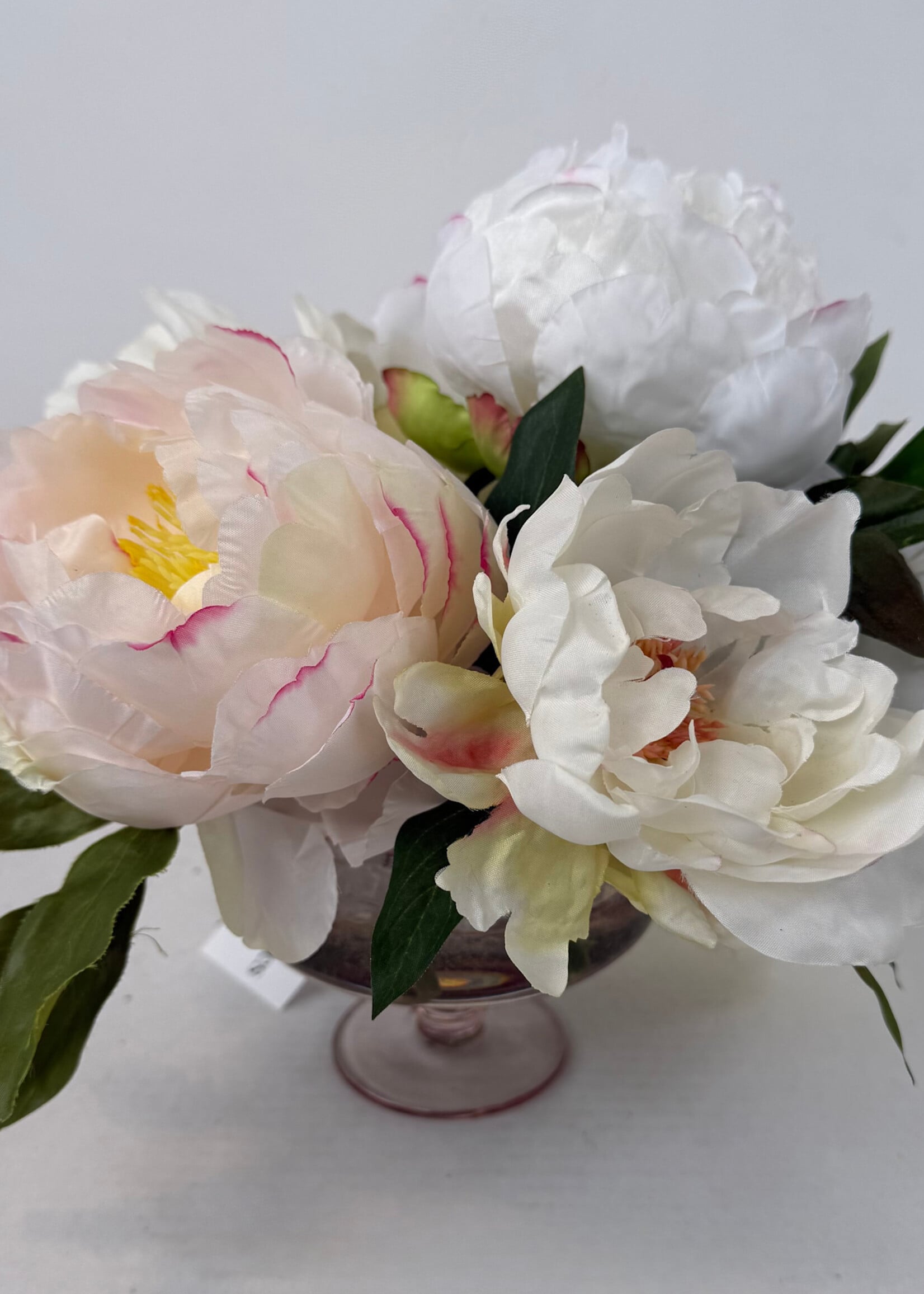 handcrafted floral Blush Peony Compote Arrangement