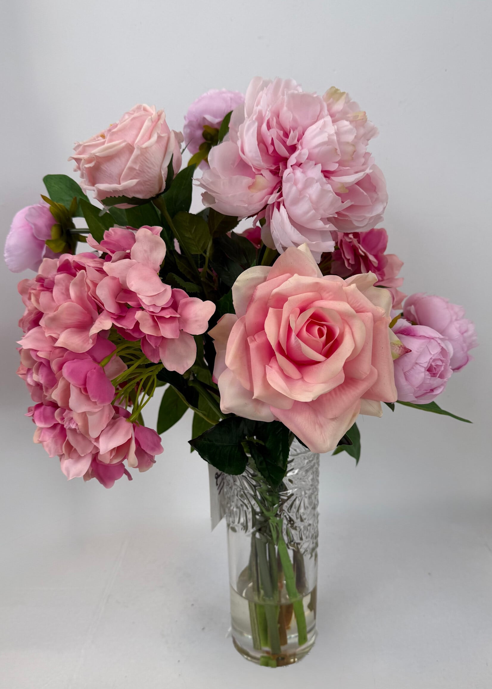 handcrafted floral Pink Peony Garden Arrangement