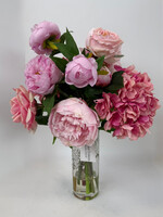 handcrafted floral Pink Peony Garden Arrangement