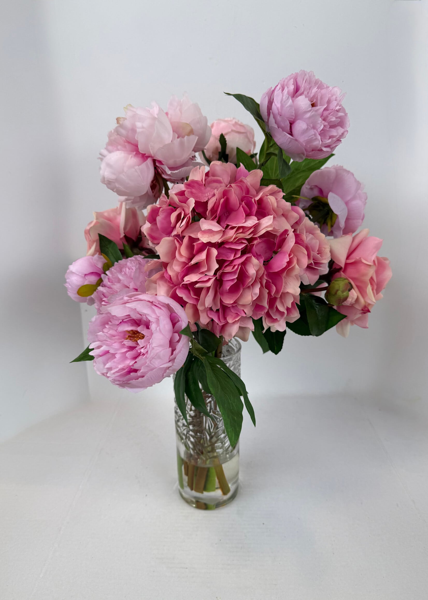 handcrafted floral Pink Peony Garden Arrangement