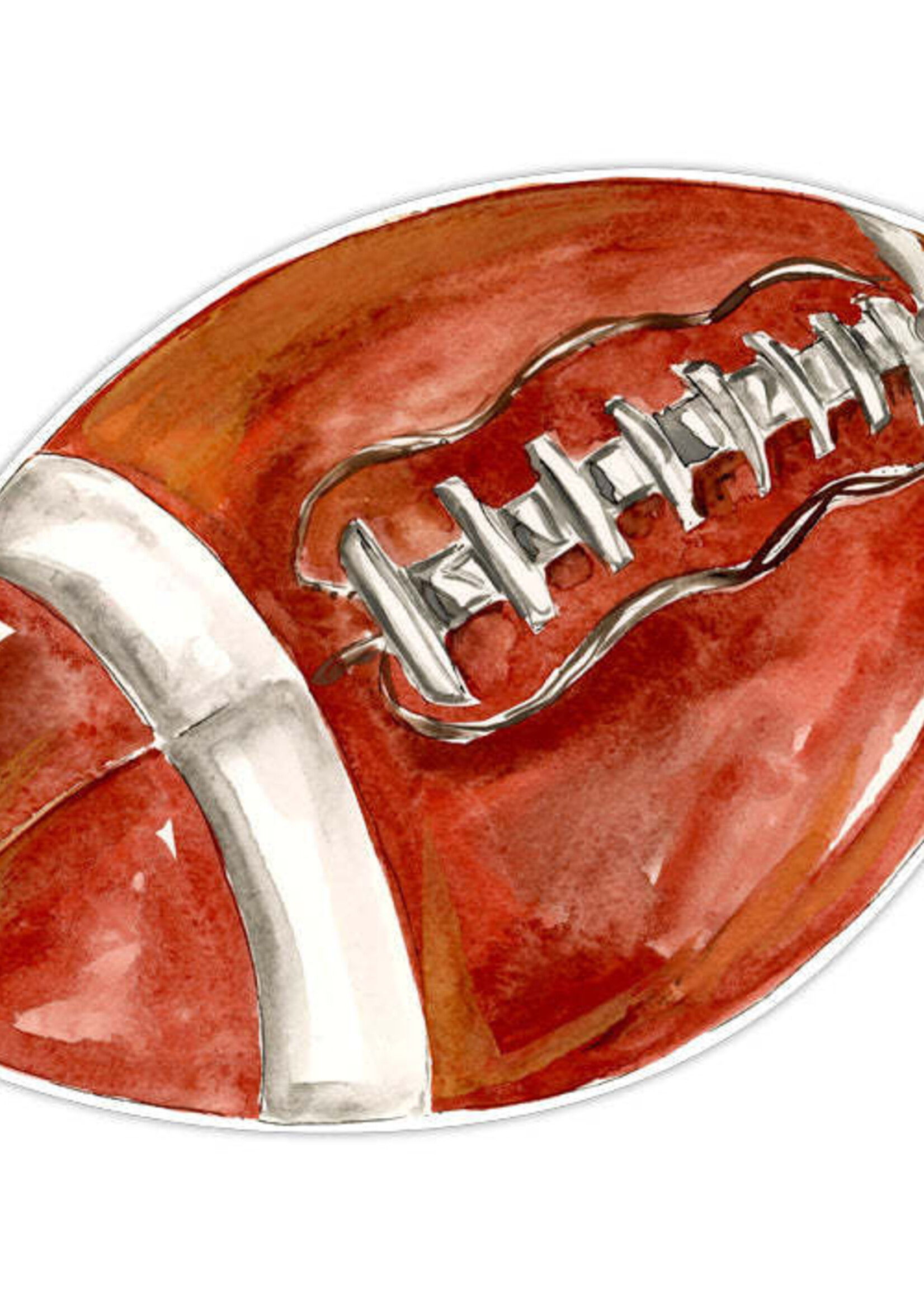 Rosanne Beck Collections Rosanne Beck Collections - Posh Die-Cut Placemat-Handpainted Football (football shape) - 078-0221