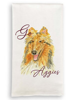 French Graffiti Go Aggies | Dishtowel / D1274