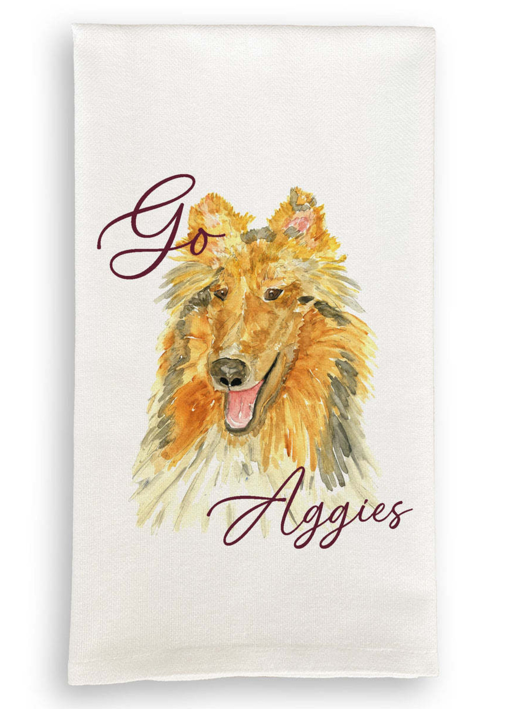 French Graffiti Go Aggies | Dishtowel / D1274