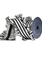 Farrisilk Farrisilk - CANDY WRAP RUFFLE,BLACK AND WHITE,4.5"X5YD - RK865-90