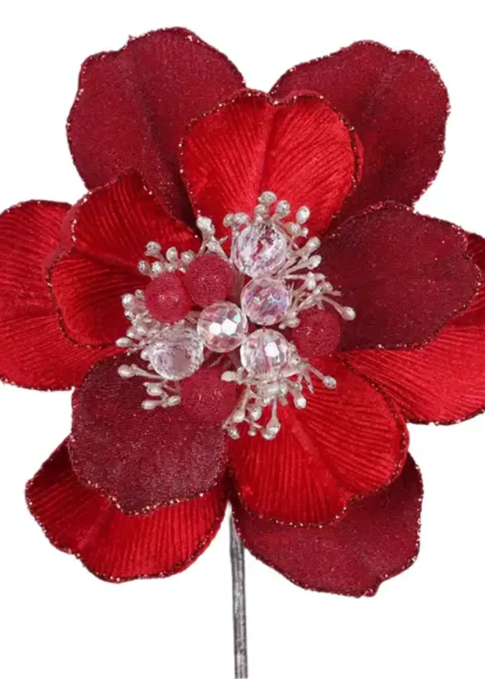 Farrisilk GRAND MAGNOLIA STEM, RED, 10" DIA