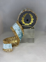 JME JME-WN25-059-AQ UA-4 Aqua Velvet DBL Sided Trim/Back Metallic Dupion-4x10yd