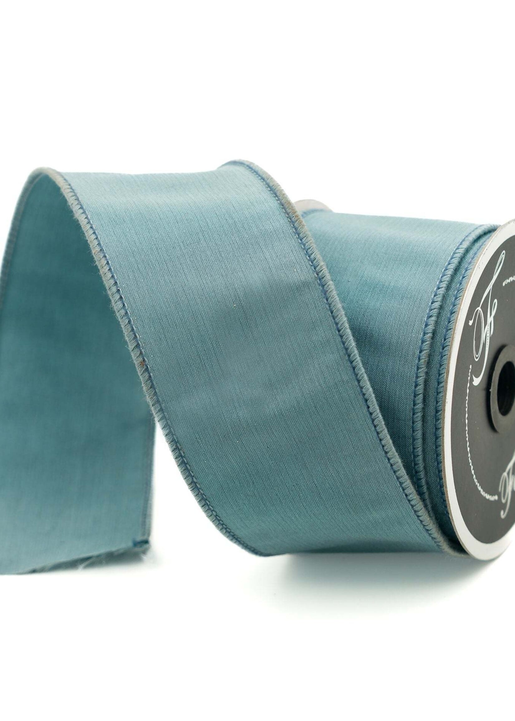 Farrisilk TAFFETA RIBBON, STEEL BLUE, 2.5"X10YD