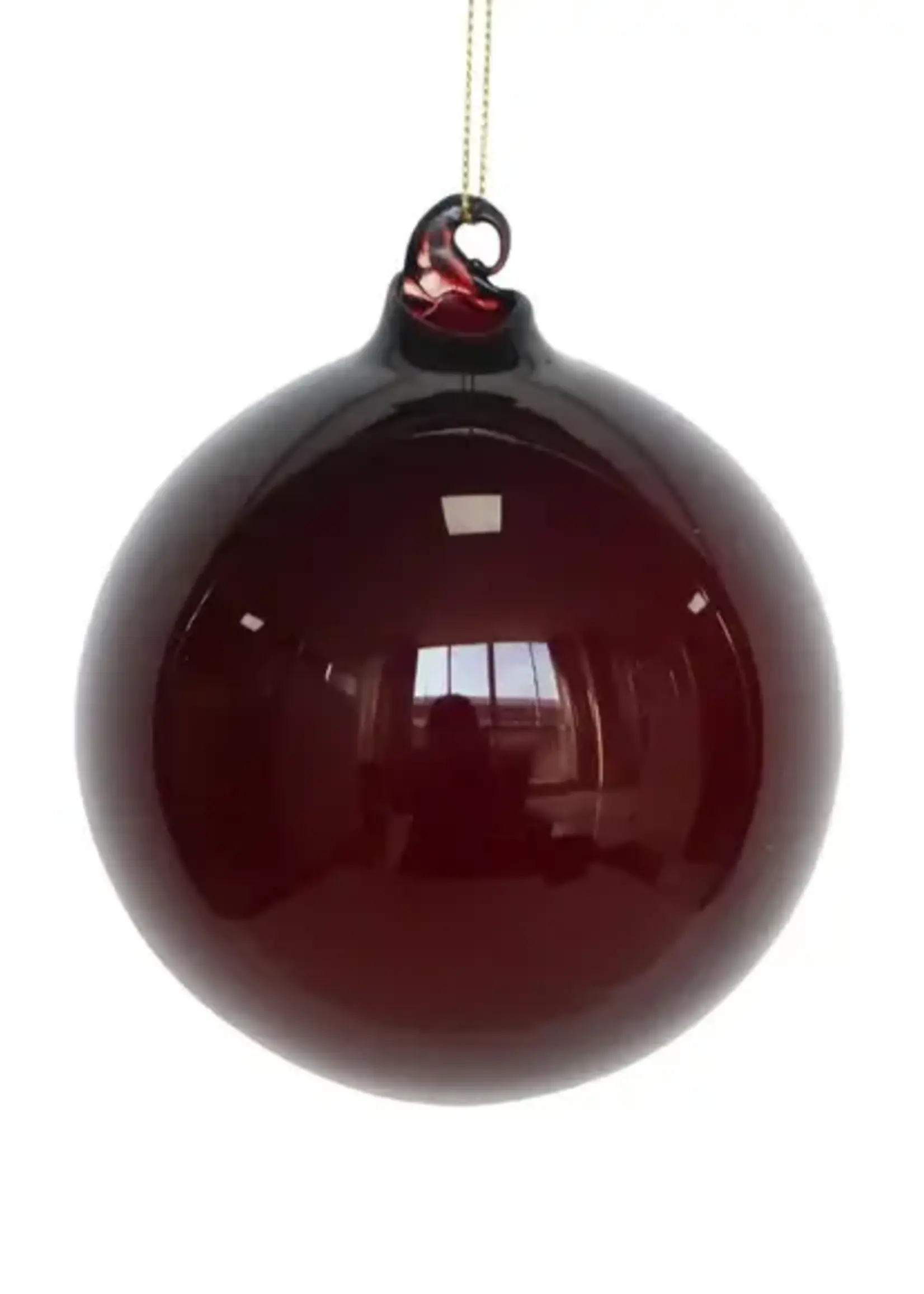 Farrisilk ILLUME GLASS ORNAMENT, CHOCOLATE, 6" DIAMETER