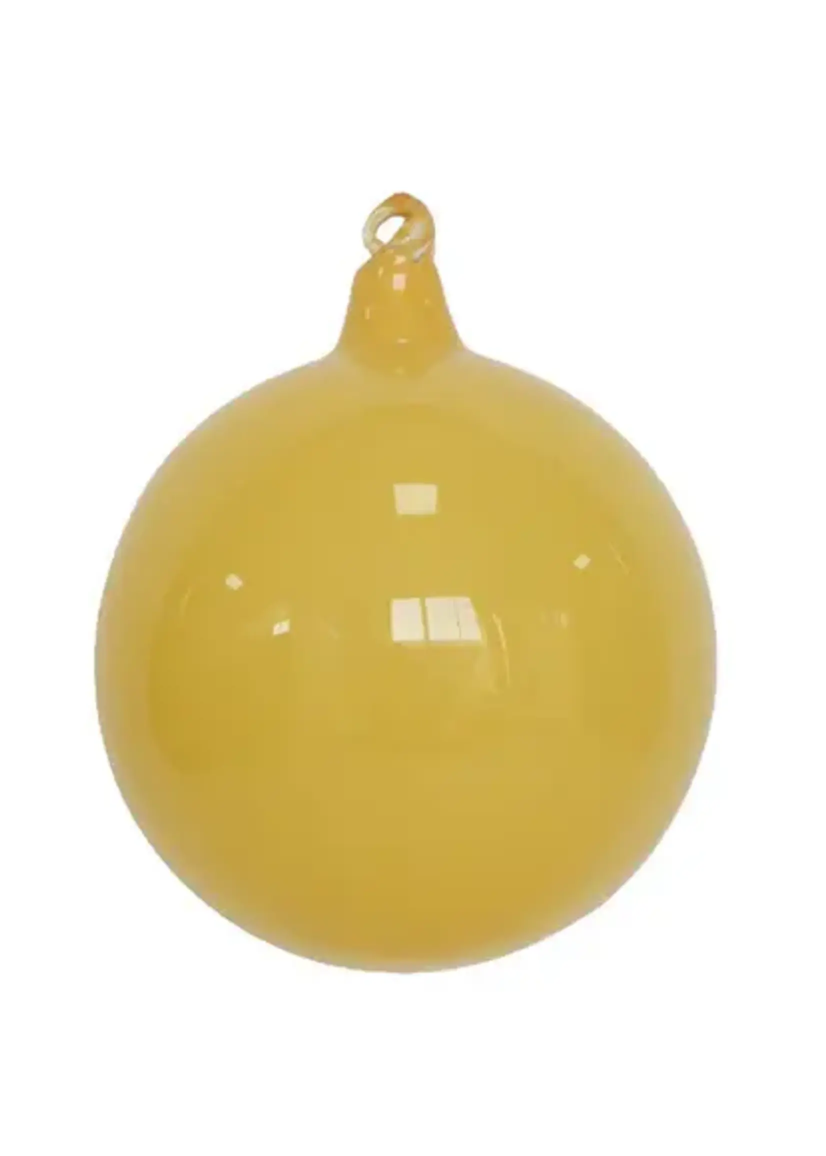 Farrisilk MILKY GLASS ORNAMENT, YELLOW, 6"-150MM