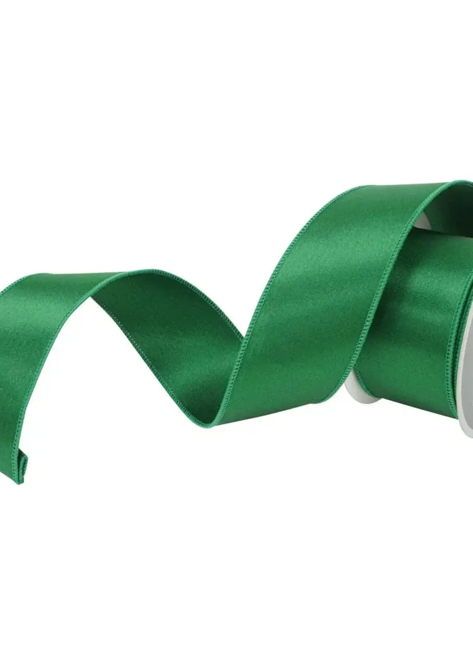 Farrisilk SATIN RIBBON, EMERALD, 2.5"X10YD