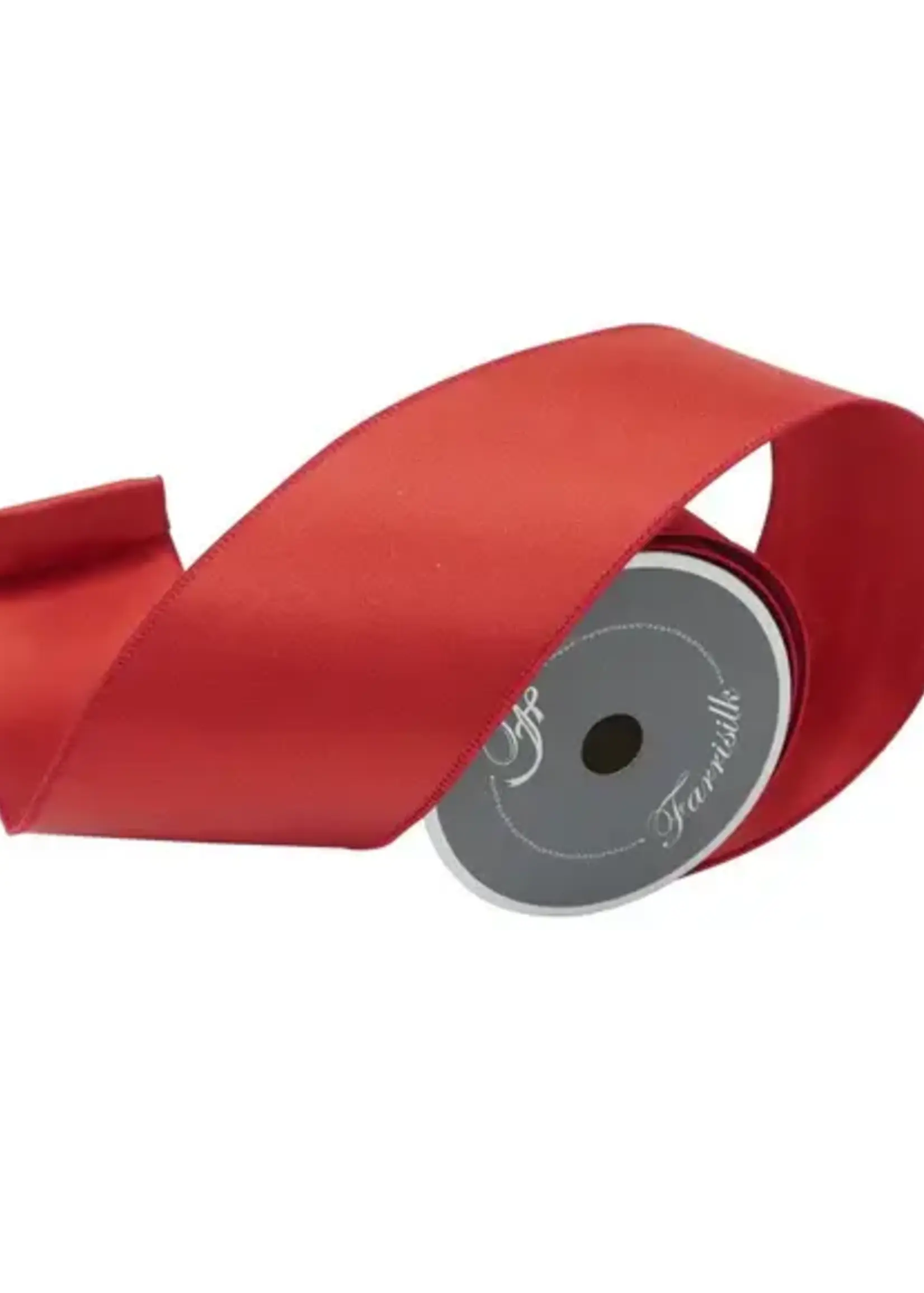 Farrisilk SATIN, RUBY, 4"X10YD