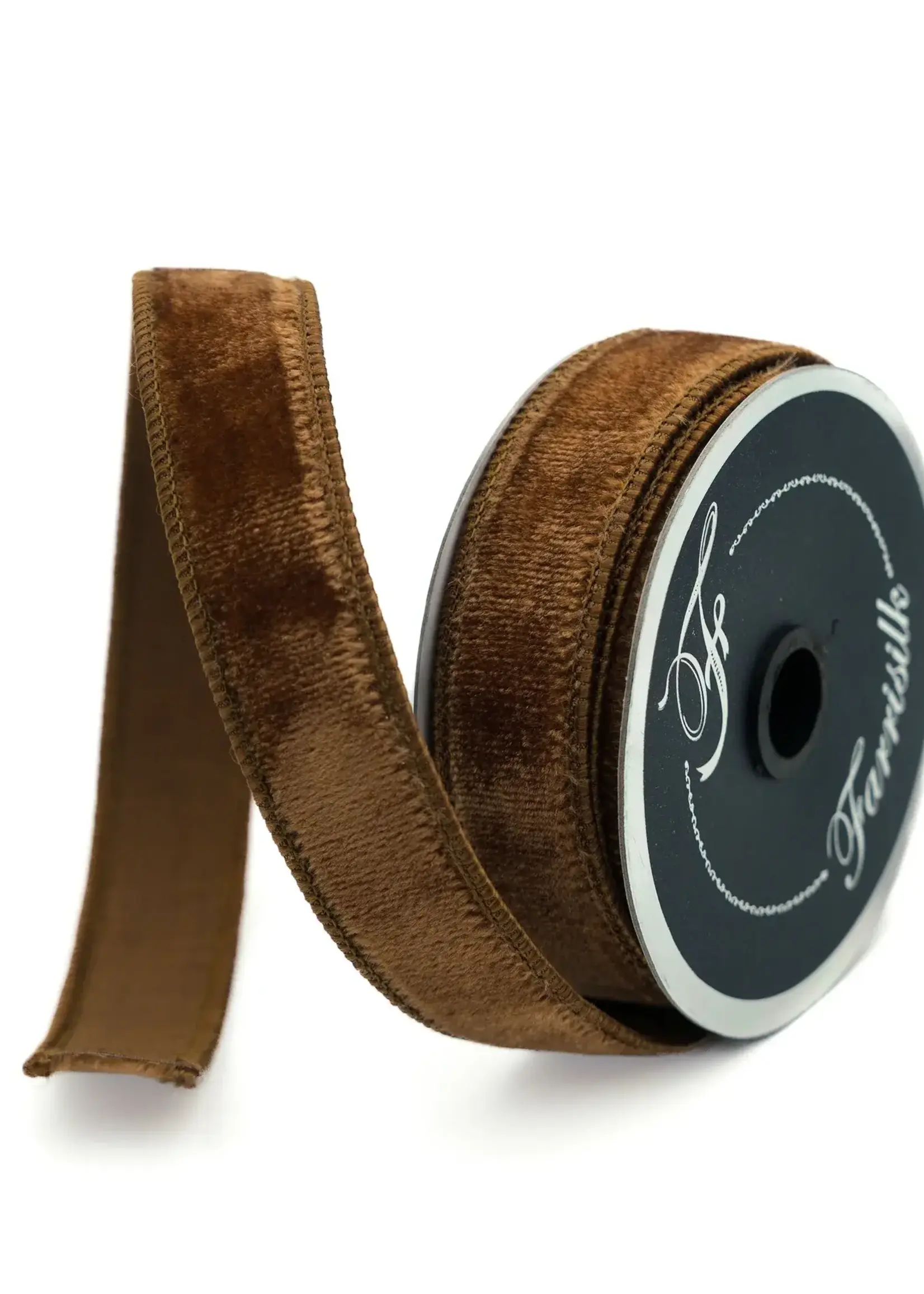 Farrisilk VELVET RIBBON, PECAN, .75"X10YD