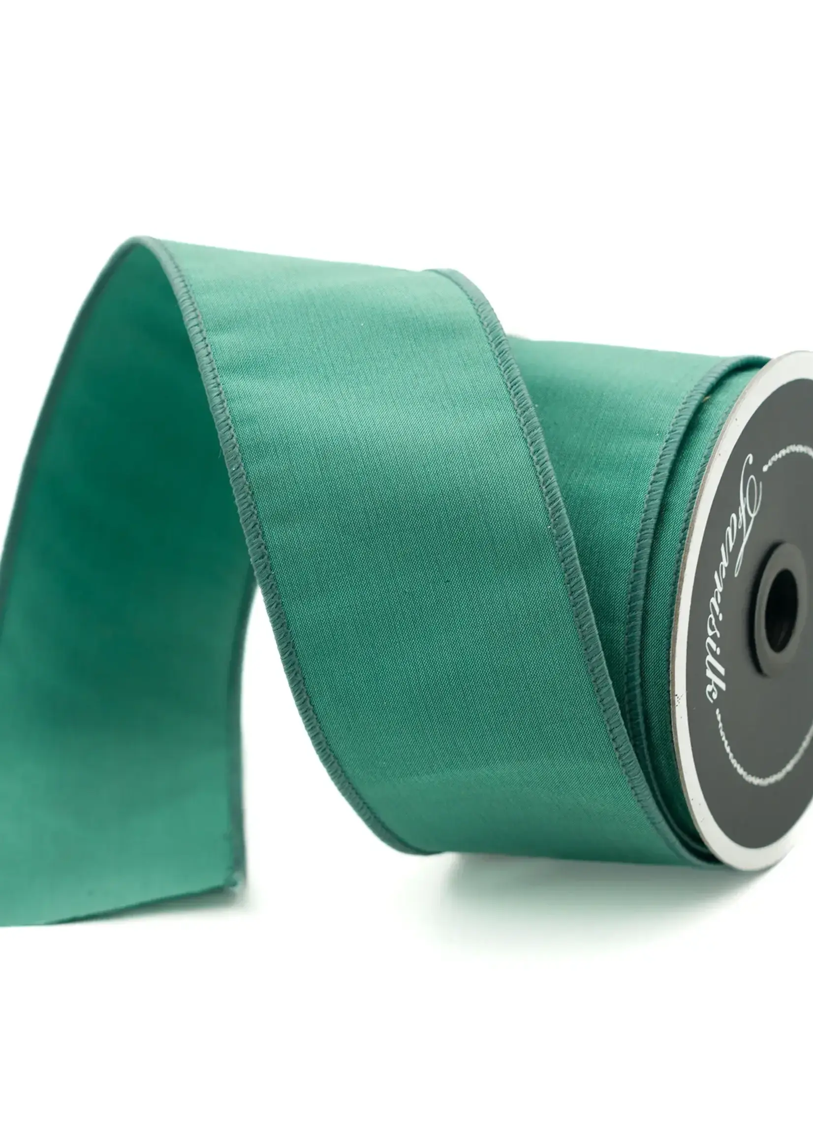 Farrisilk TAFFETA RIBBON, TEAL, 2.5"X10YD