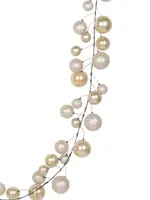Farrisilk Farrisilk - BALL GARLAND GLITTER & CANDY,PLATINUM,10' - CX825-51