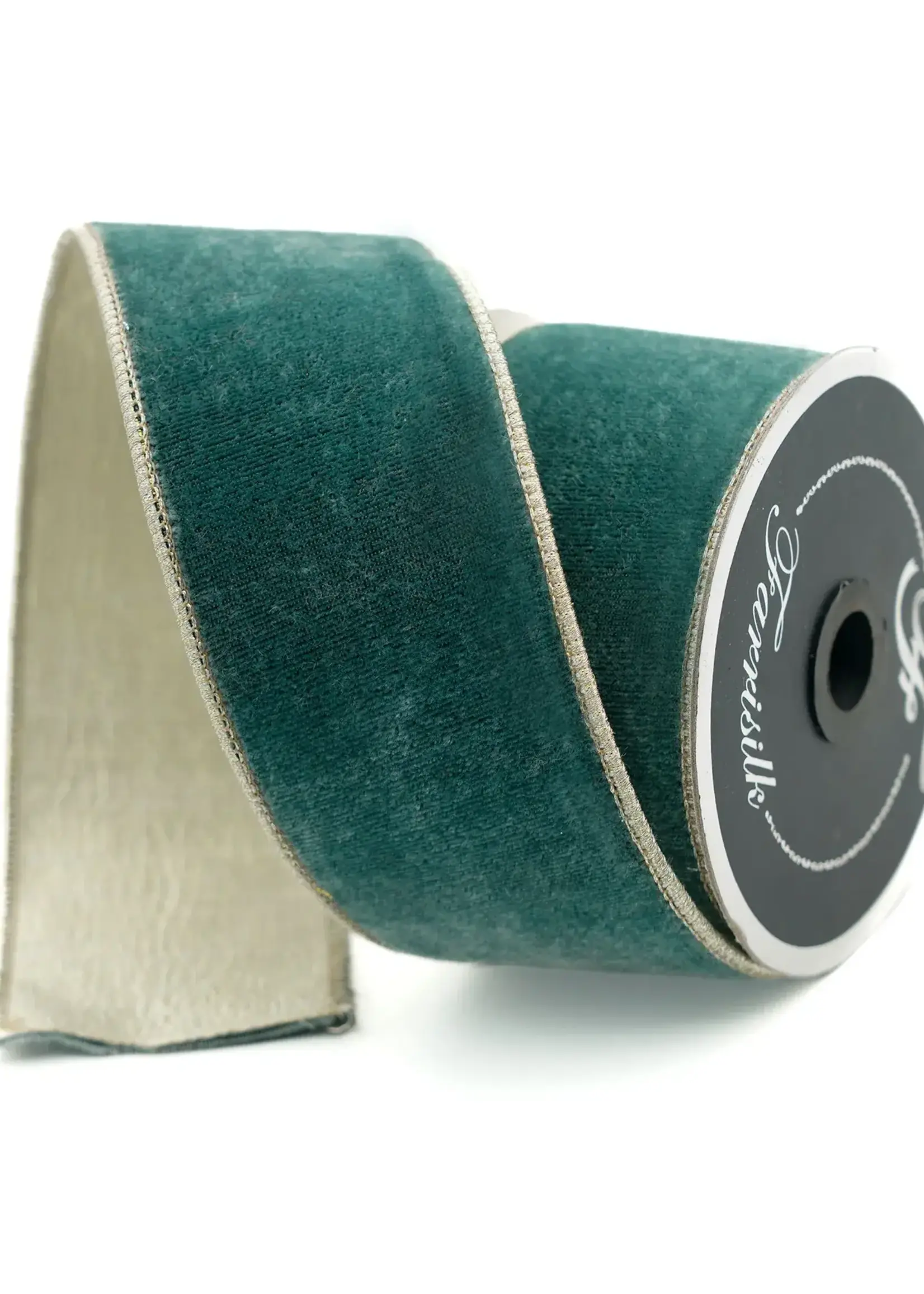 Farrisilk FLASHY VELVET, CELADON, 1.5"X10YD
