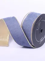 Farrisilk Farrisilk - FLASHY VELVET,STEEL BLUE,2.5"X10YD - RG806-17
