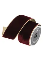 Farrisilk Farrisilk - 2 TONE VELVET,BURGUNDY AND GOLD,2.5"X10YD - RK131-08