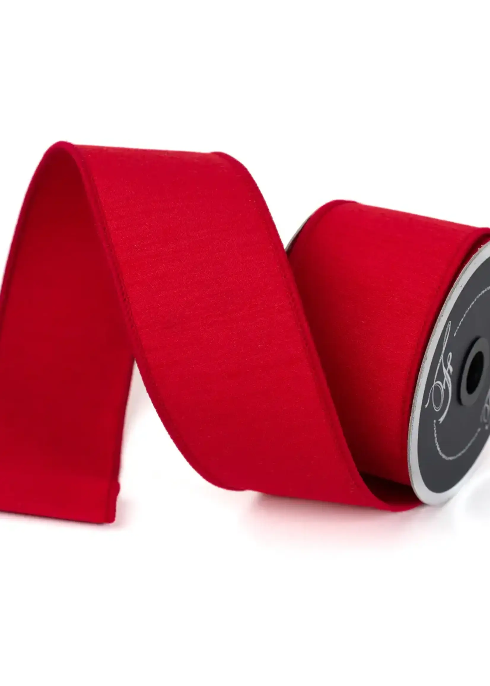 Farrisilk DUPION RIBBON, RED, 2.5"X10YD