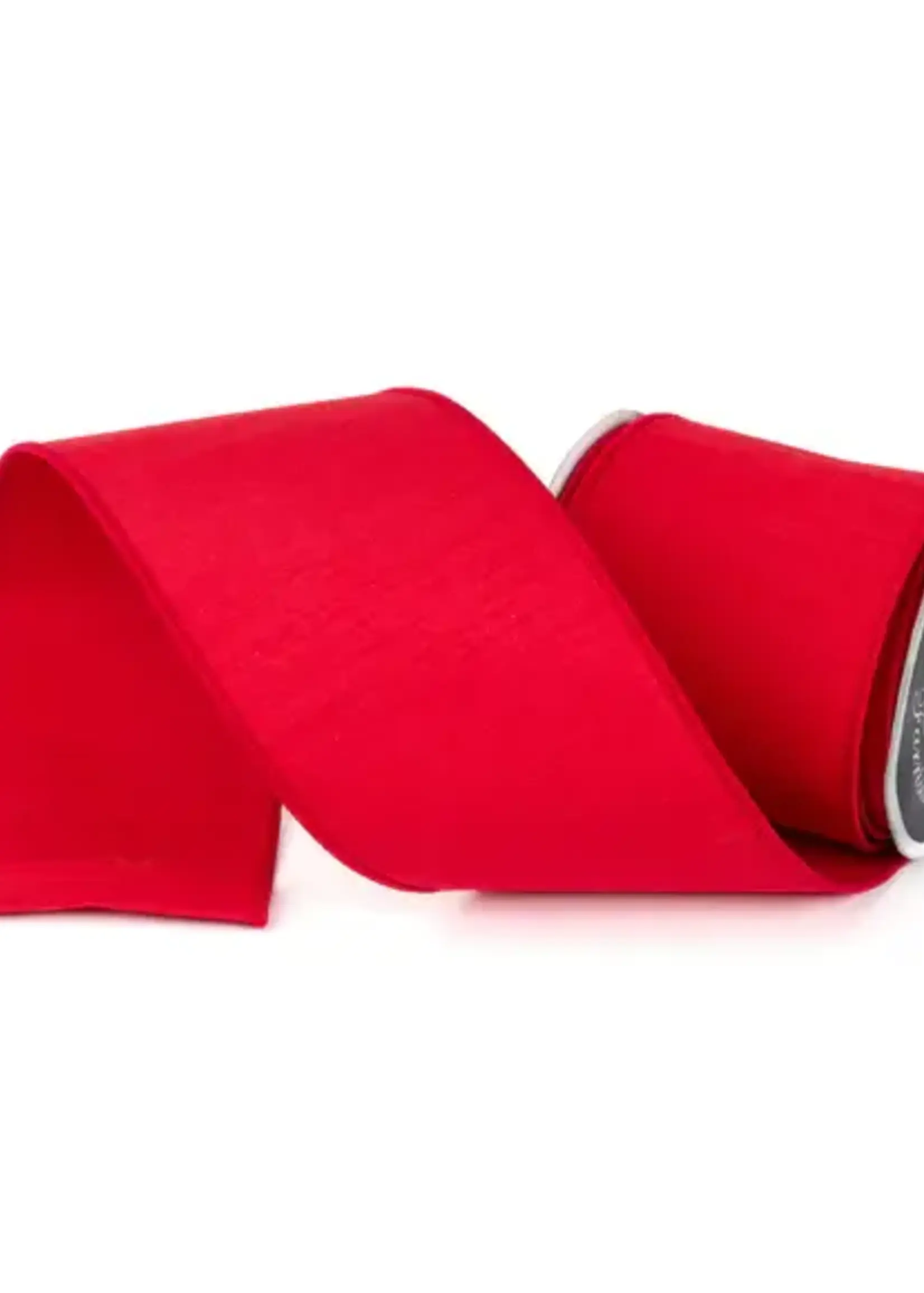Farrisilk DUPION RIBBON, RED, 4"X10YD