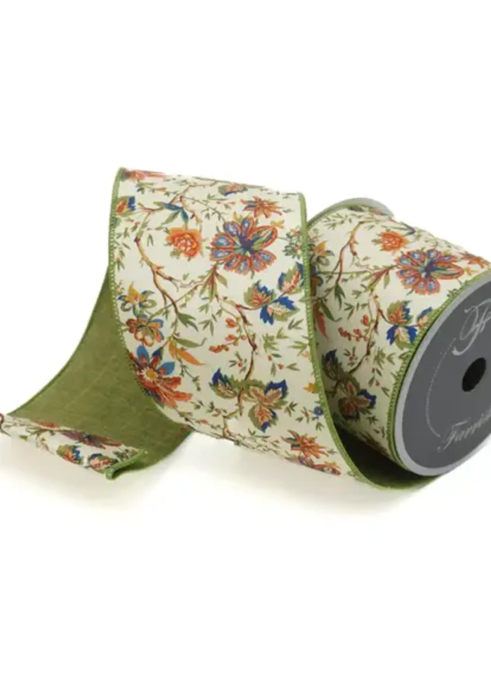 Farrisilk FALL FLORAL, MULTI, 4"X10YD